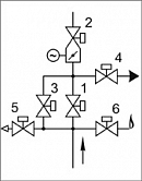 Блоки клапанов газовых DN 100, (схема 11).
