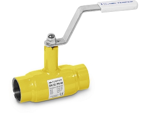 Кран шаровой муфтовый Ду 15 Ру 40 газовый полнопроходной стальной Temper арт. 39020015